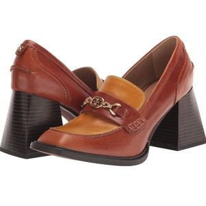 Sam Edelman Women's Quincy Loafer Rust Brown/Mustard Size 8.5